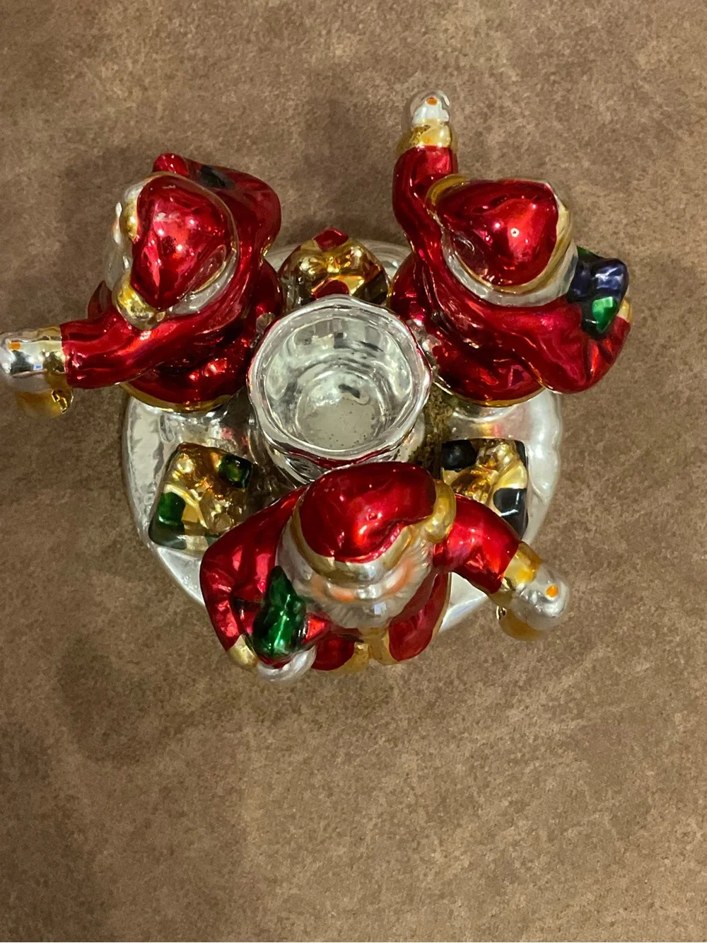 Vintage Santa's Candle Holder